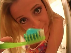 AnyPorn Sexy Blonde Slut Denice Taking A Piss In