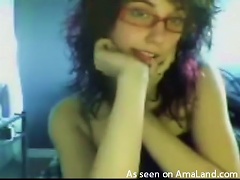 AnyPorn Teen Babe Wearing Glasses Loves Teasing Horny Fellas Via Webcam